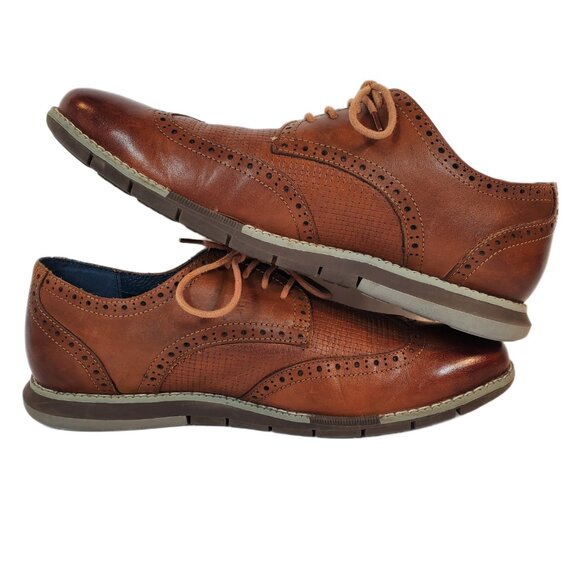 Vintage Foundry Co Men\'s Brown Leather Derby Oxford Wing Tip Shoes 1005 Sz 10.5 main image 7